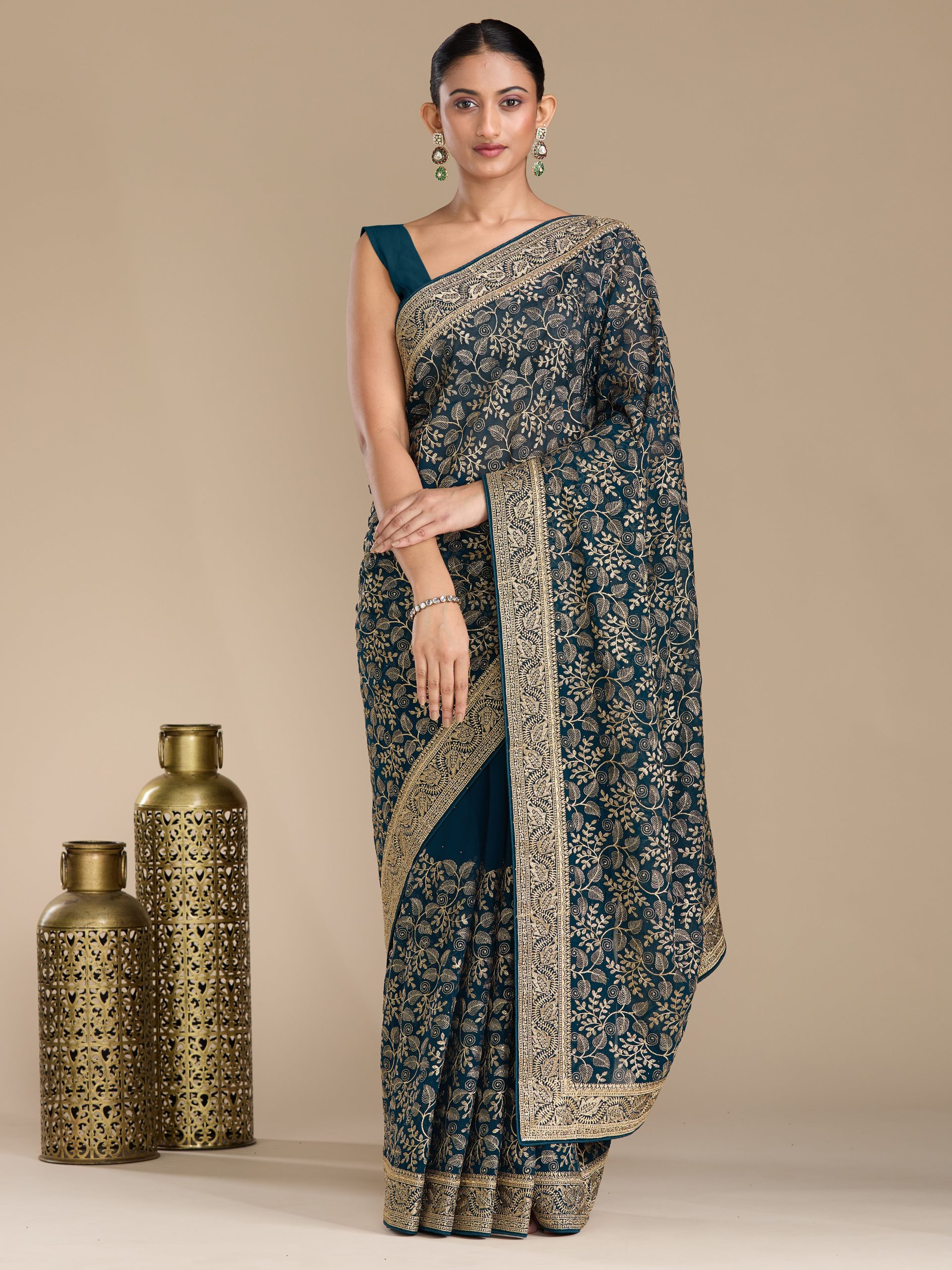 Vaanya - Peacock Blue - Image 3