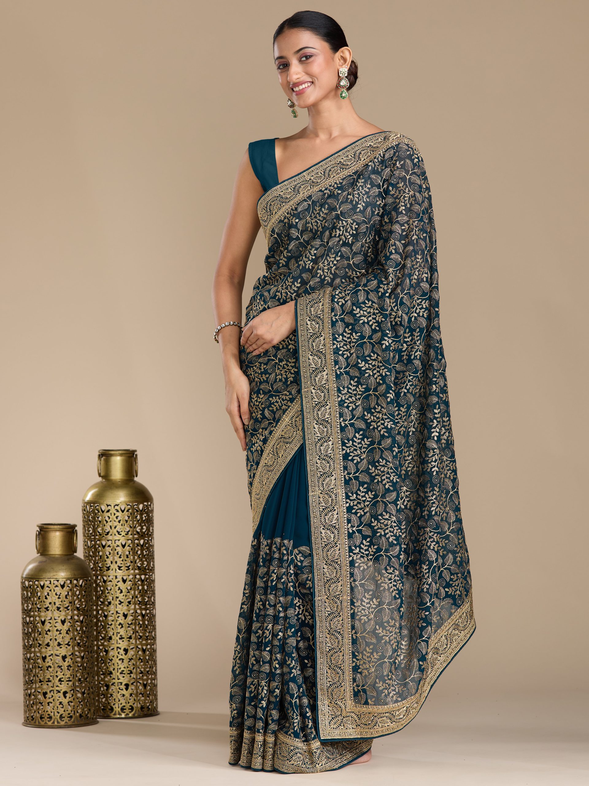 Vaanya - Peacock Blue - Image 4