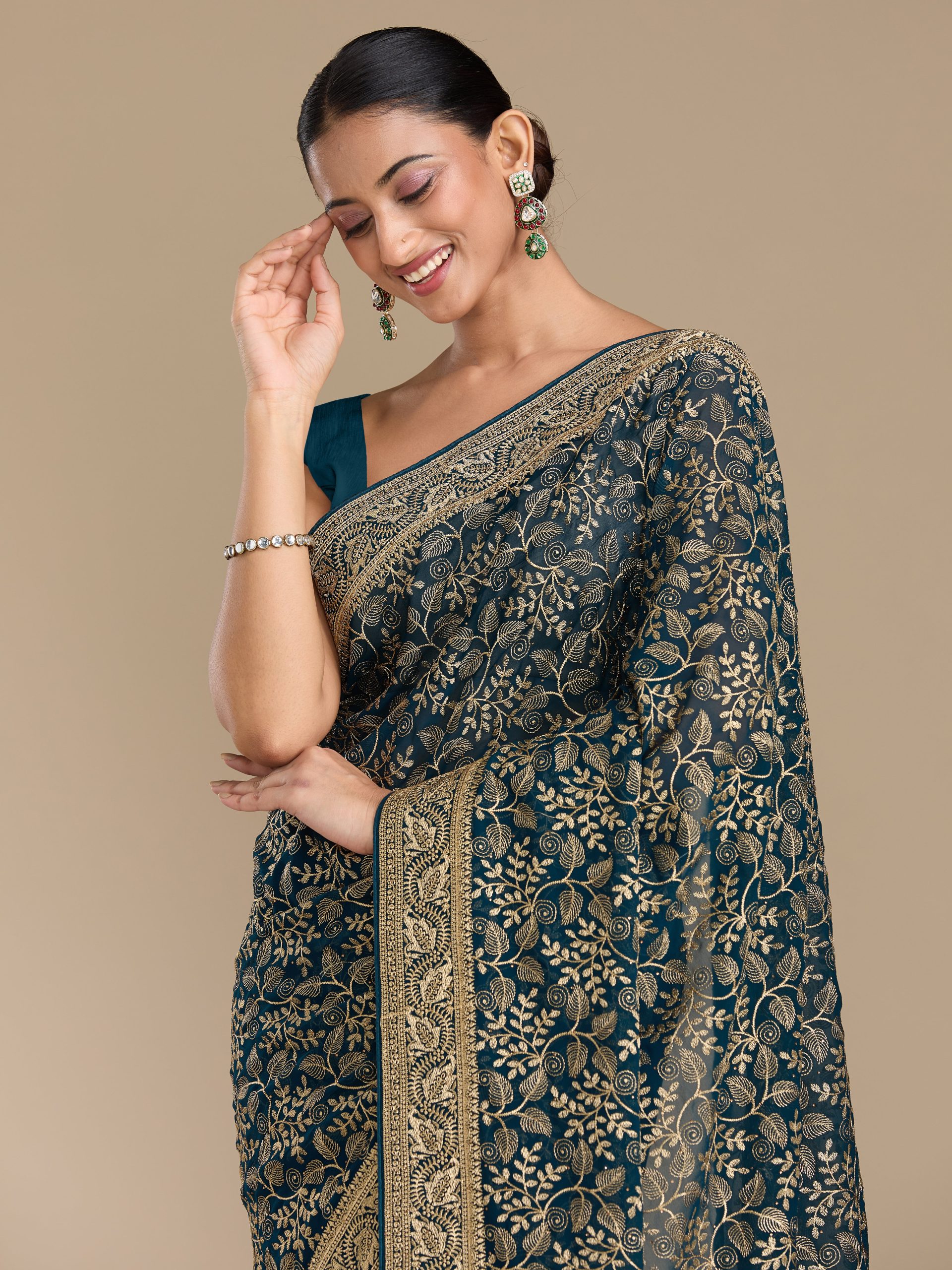 Vaanya - Peacock Blue - Image 2