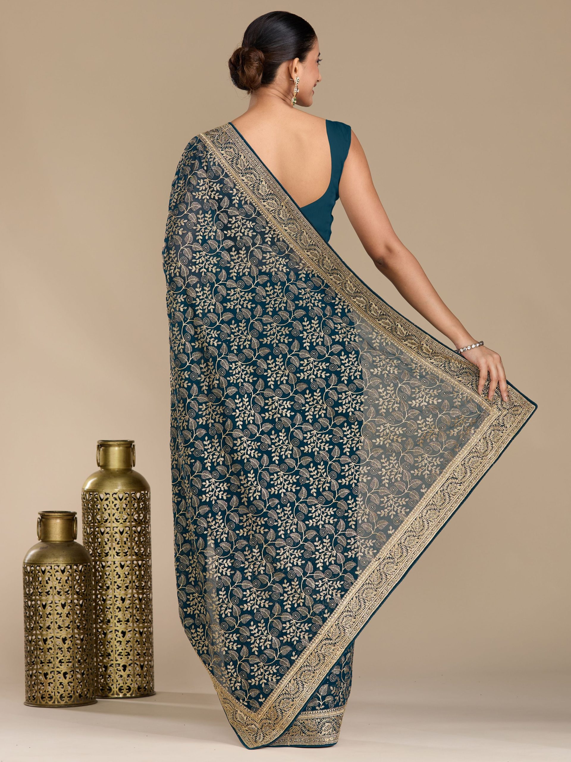 Vaanya - Peacock Blue - Image 5